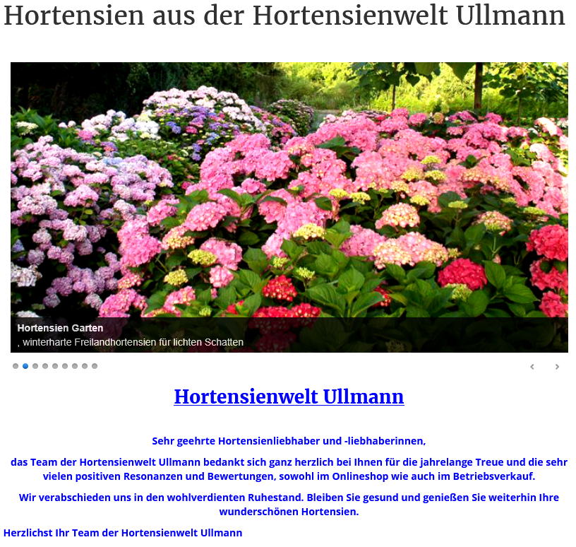 Hortensienwelt Ullmann Dünger und mehr